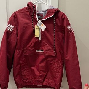 Members Only Burgundy Pullover Jacket